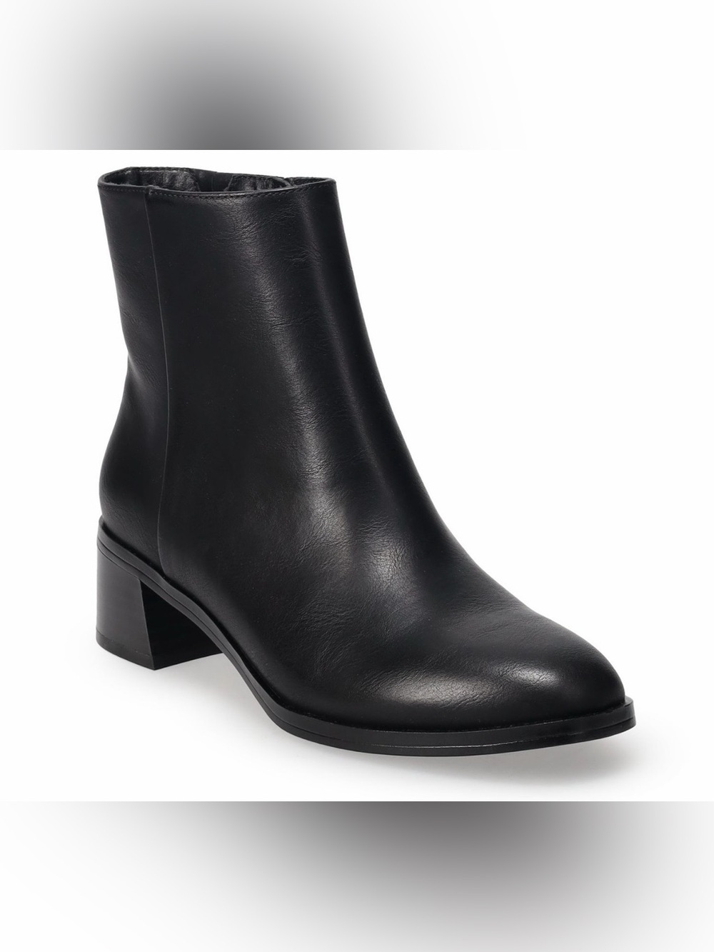 NWOB Sonoma Black Block Heel Ankle Booties Size 8